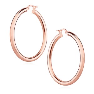 Cercei rotunzi argint rose gold Ø37 mm Classic DiAmanti G0035DRG-DIA (Argint 925‰ 5,1 g.)